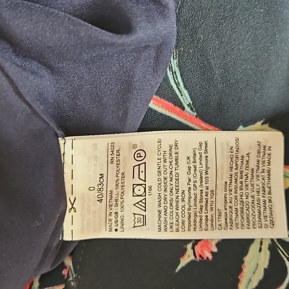 Banana Republic Navy Floral Maxi Dress Size 0 - Picture 6 of 6